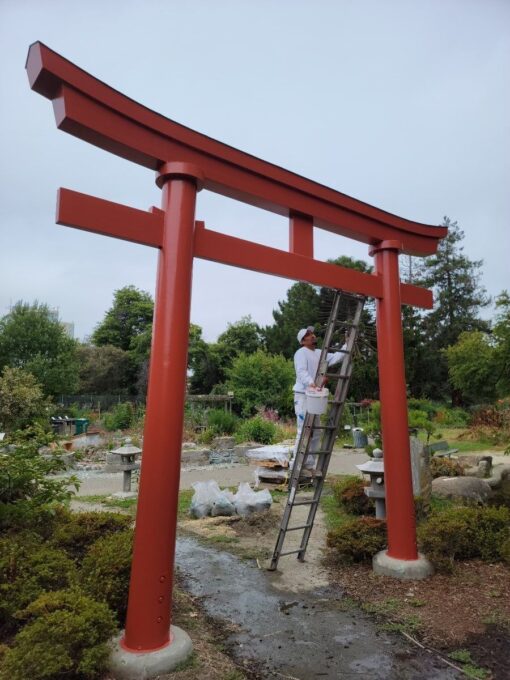  Painting the Torii Gate in Celebration of Oakland’s Sister City Relationship with Fukuoka, Japan