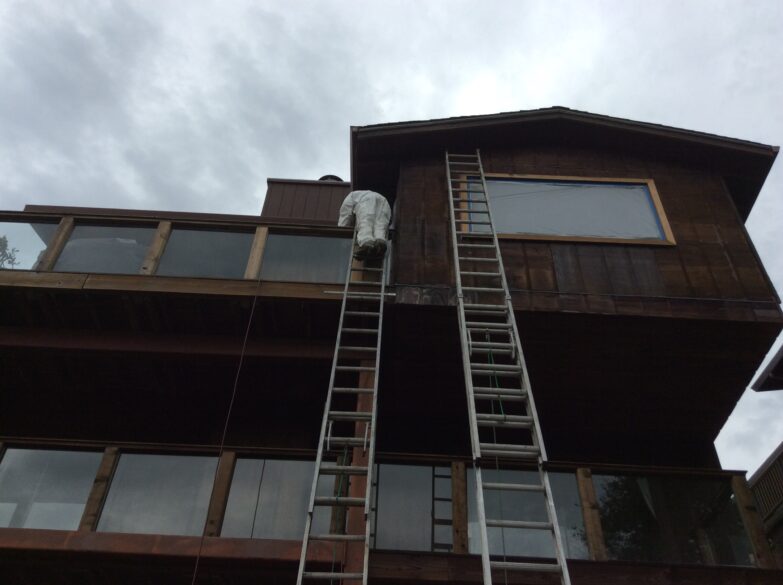 Staining a Cedar Home in Oakland Hills, CA