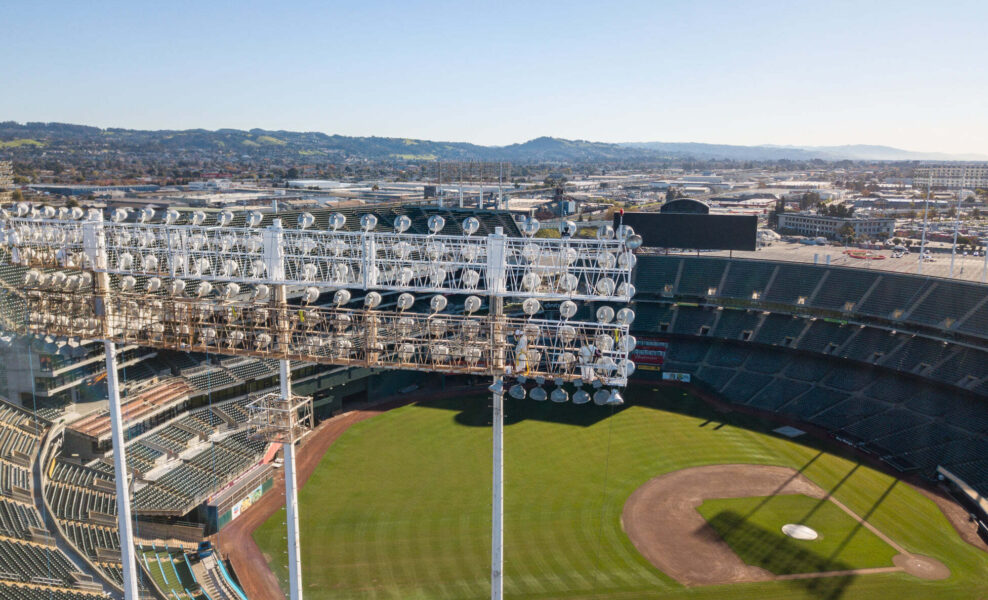  Painting the Light Towers for the Oakland Coliseum